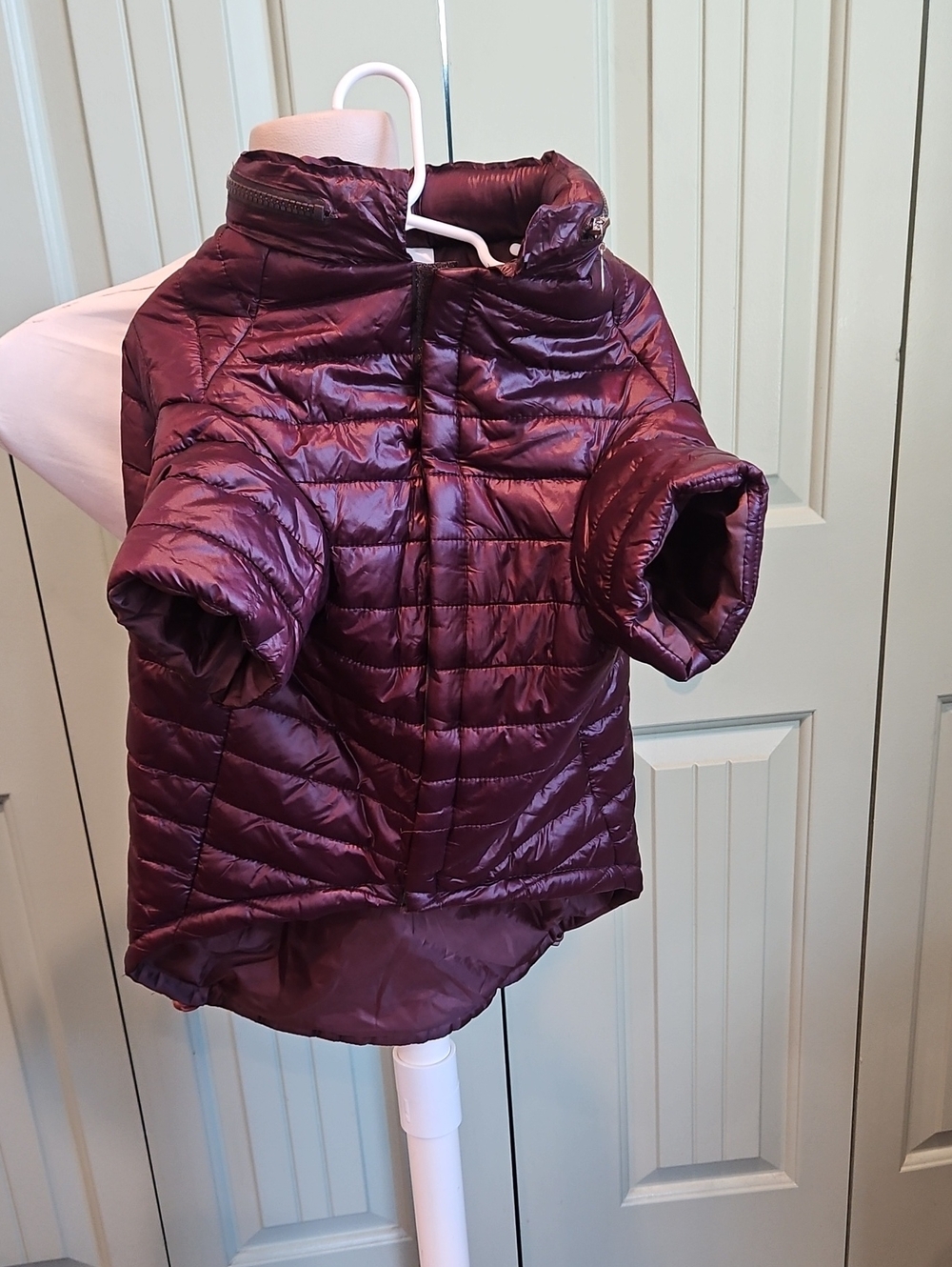 Pet Life Kids Lightweight Plum Packable Puffer Jacket